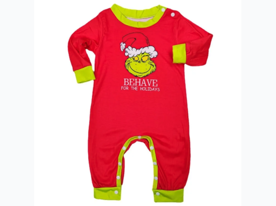 Unisex Baby Grinch Behave for the Holidays Sleepwear Bodysuit - SIZE 18 Months