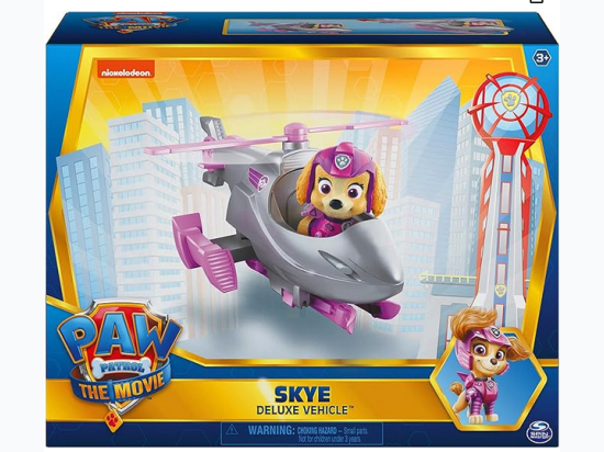 PAW Patrol, Skye’s Deluxe Movie Transforming Toy Car with Collectible Action Figure