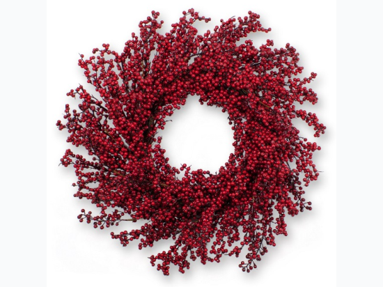 22″ Small Red Berry Wreath