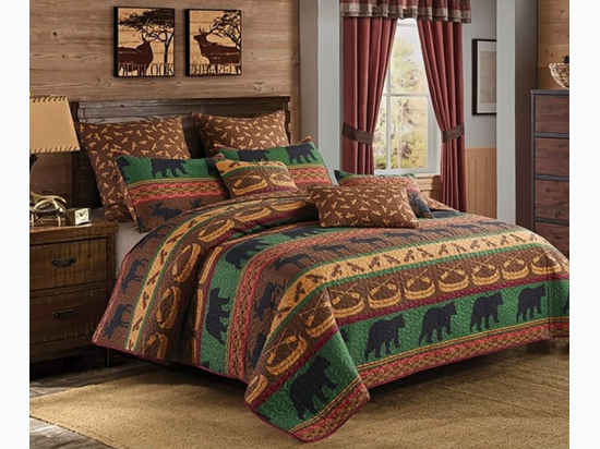 Virah Bella® Collection Lodge Preserve Quilt Set - Twin