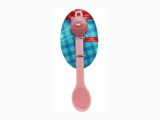 Small Cute Pig Head Pink Silicone Serving Spoon