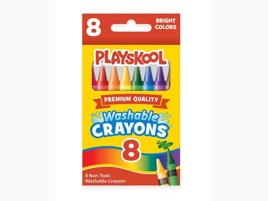 Playskool Premium Quality Washable Crayons - 8 Count