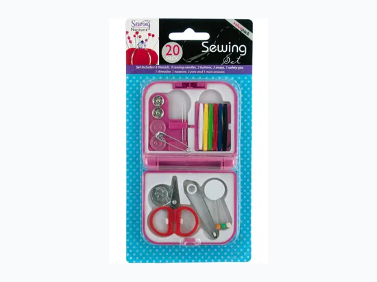 Compact Sewing Kit in Case - Colors Vary