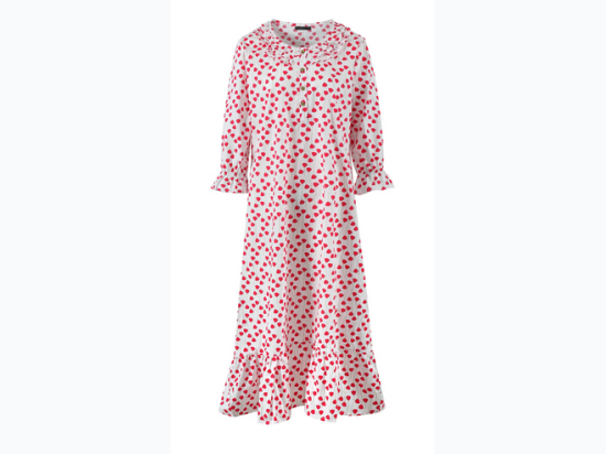 Women's Cotton Poplin Mid-Calf Gown - 2 Color Options