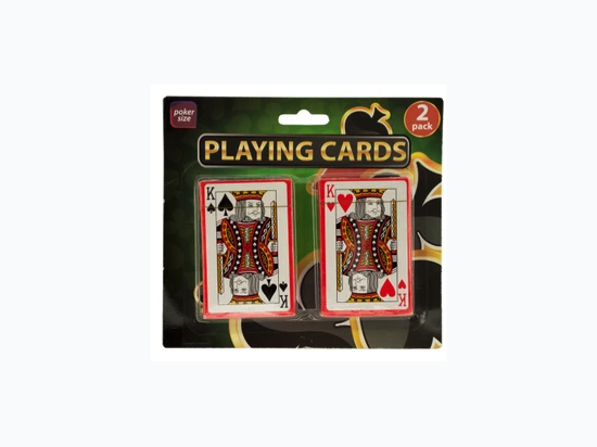 Plastic Coated Poker Size Playing Cards 2 Pack