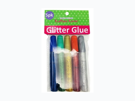 Five Pack Glitter Glue