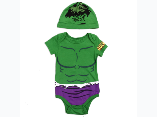 Infant Boy The Hulk Creeper Onesie & Hat Set