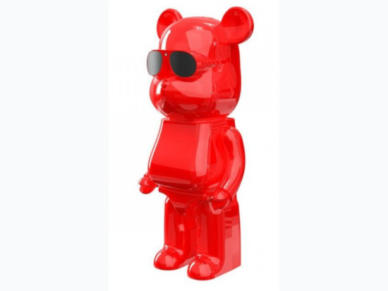 Tall Body Sunglasses Robot Bear Wireless Bluetooth Speaker in Red