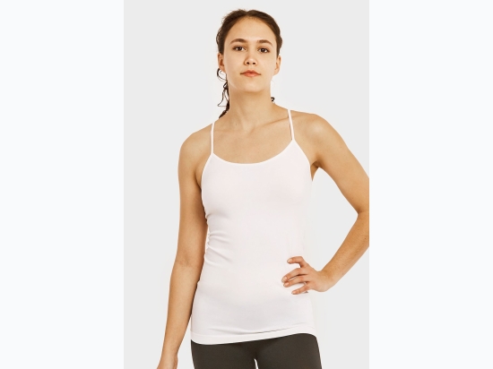 Women's Seamless Free Size Nylon Camisole in White