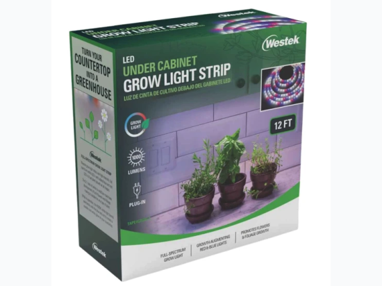 Westek 12FT LED Under Cabinet Plant Grow Light Strip