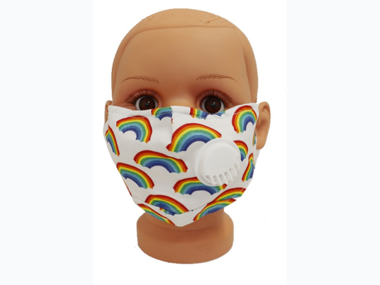 Kid's Rainbow Face Mask With Breathing Valve