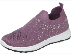 Women's Rhinestone Embellished Slip On Sneaker - 2 Color Options