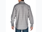 Men's Comfort-Fit Cotton Chambray Casual Shirt in Grey