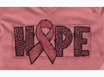 Women's Leopard Hope Pink Ribbon V-Neck T-Shirt - 2 Color Options