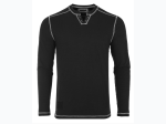 Men's Long Sleeve Notch V-Neck Henley Shirt  - 3 Color Options
