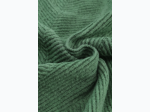 Women's U-Neck Textured Long Sleeve Top in Green
