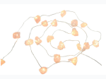 Raw Crystal Gemstone String Lights - Rose Quartz