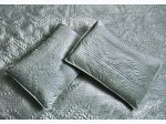 Diamond Knit Silver Micromink Quilt Set - Full/Queen