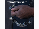 Diamond Plate 4-Piece Vest Extender Set with Buffalo Engraving