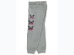 Toddler Girl Butterfly Graphic Zip-Up Hoodie & Jogger Set in Grey