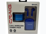 CRAIG 2 in 1 Wireless Combo Pack with True Wireless Earbuds and Bluetooth Speaker - 2 Color Options