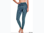Women's Mineral Washed Wide Waistband Yoga Leggings - 4 Color Options