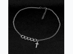 Men's Stitching Cuban Link Cross Pendant Necklace