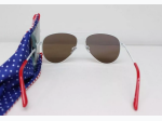 Ladies Foster Grant CALIBLUE Patriotic Aviator Sunglasses w/ Pouch