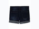 Girl's Cookies Cuffed Distressed Denim Shorts in Blue Ink Wash
