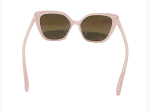 Ladies Pale Pink Rim Gold Mirror Lens UVA-UVB Sunglasses