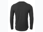 Men's Long Sleeve Contrast Neck Thermal Henley T-Shirt - In Charcoal
