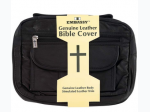 Embassy™ Black Solid Genuine Leather Bible Cover
