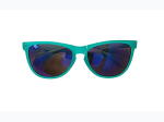 Unisex Two-Tone Teal Rim Mirror Lens UVA-UVB Sunglasses