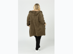 Women's Plus Two-Tone Hooded Teddy Bear Coat - 1XL/2XL Sizing - 3 Color Options