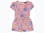 Toddler Girl Striped & Floral Block Printed Short Romper - 2-Pack
