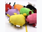 Whimsical Colorful Plush Jiggle Bell Mouse Cat Toy - Colors May Vary