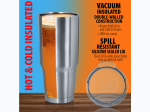 Double Vacuum Wall Tumbler With Lid 64oz