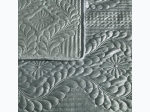 Diamond Knit Silver Micromink Quilt Set - Full/Queen