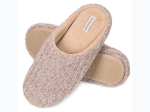 Women's Knit Slide Slippers - 2 Color Options - Grey Large