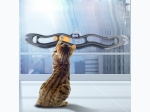 EZ Mount Window Suction Track n' Roll Interactive Cat Toy