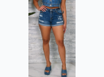 Junior's Distressed Cuffing Shorts - 2 Color Options