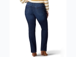 Women's Plus Straight Leg Mid-Rise Relaxed Fit Jeans - Long Length