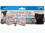 Decorative Dog Collar with Bell and Bow - 2 Color Options