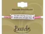 "You are Strong..." Bandz Breast Cancer Awareness Bracelet