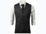 Men's Solid Color Dress Vest Necktie Set - 3 Color Options
