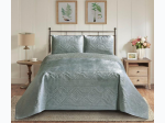 Diamond Knit Silver Micromink Quilt Set - King