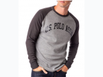 Men's US Polo Assn Raglan Sleeve Thermal With Chest Lettering - Lined Tags