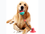 Pet Life Red ‘Grip N’ Play’ Treat Dispensing Ball Shaped Suction Cup Dog Toy – X-Large