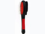 Double-Sided Pet Grooming Brush with Handle Grip