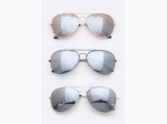 Unisex Gradient Mirrored Lens Aviator Sunglasses - 3 Frame Colors Available